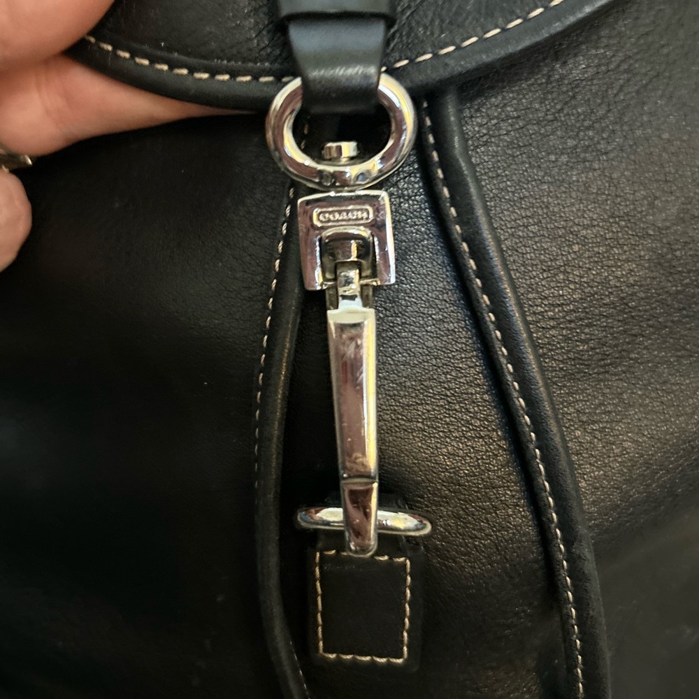 Coach Black Leather Mini-Backpack - image 7